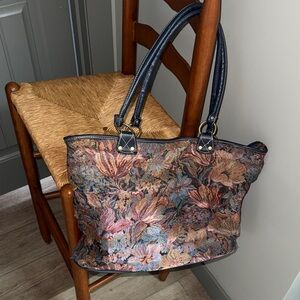 Floral Tapestry Shoulder Tote Bag - Multicolor